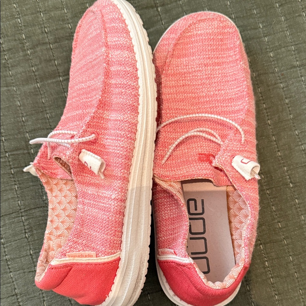 Hey Dude Coral Pink Slip-On Shoes - Picture 4 of 4